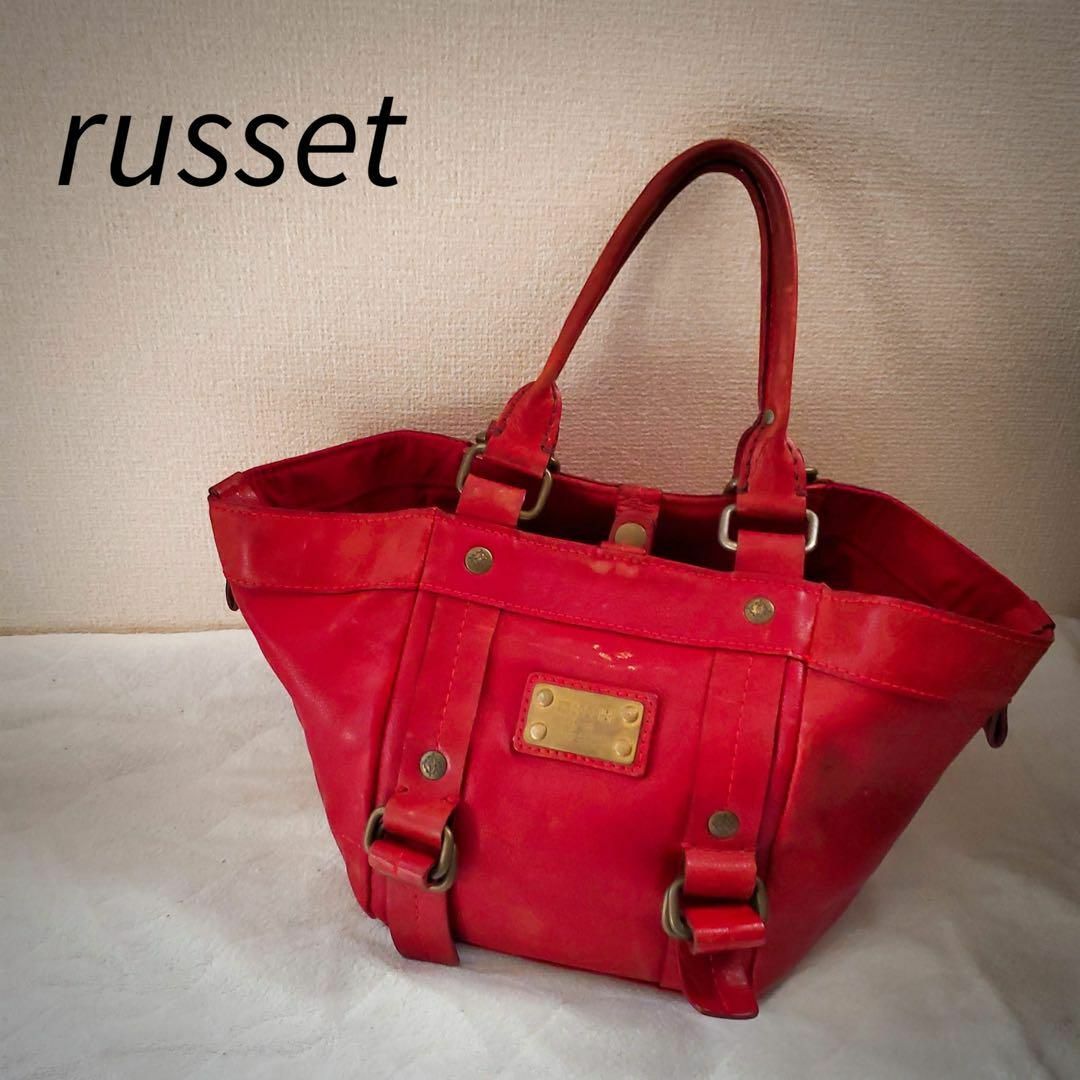 Russet(ラシット)のレア✨russet ラシット セミショルダーバッグ/トートバッグ レッド/赤 レディースのバッグ(ショルダーバッグ)の商品写真