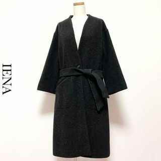 イエナ(IENA)の【定価4.7万】 IENA イエナ ウール ノーカラー ロング コート(ロングコート)