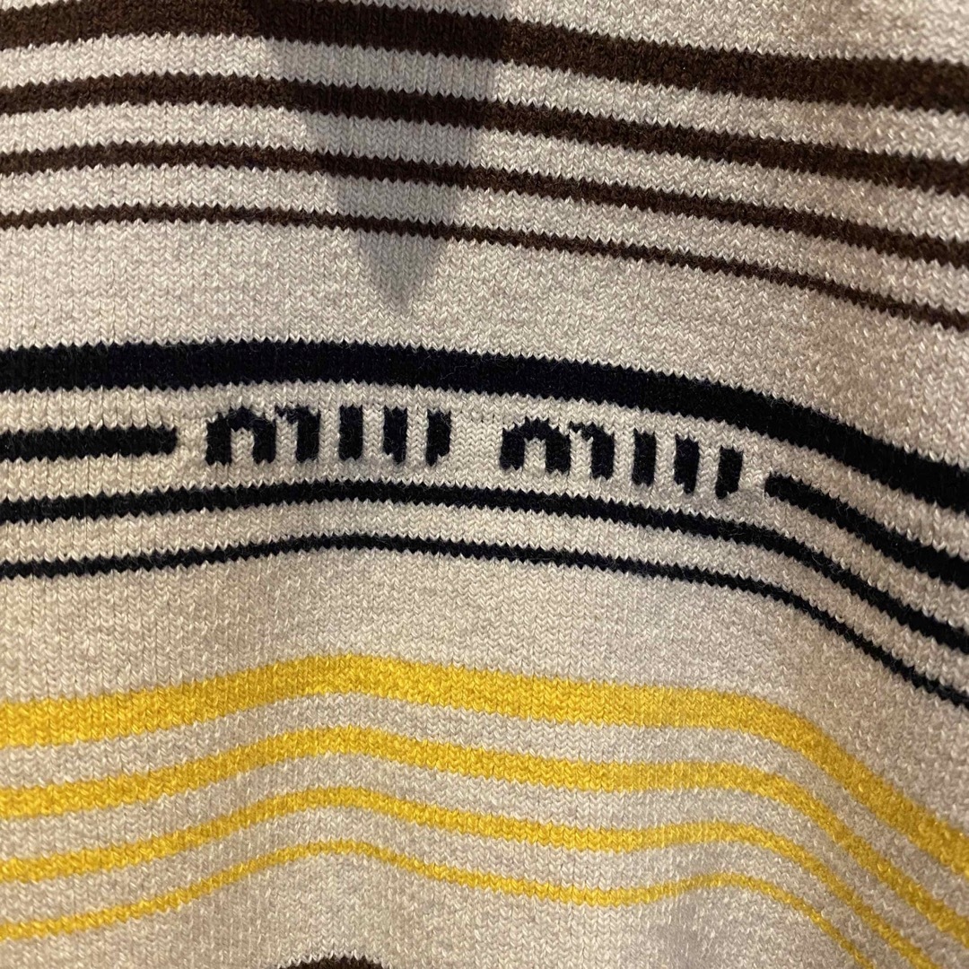 miumiu(ミュウミュウ)の新品 2023AW MIUMIU ミュウミュウ コットンニットポロシャツ レディースのトップス(ニット/セーター)の商品写真