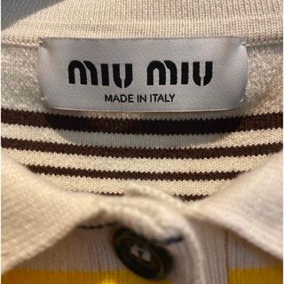 miumiu Italy製 コットンジャケット 襟と袖口とポケットがニット編み