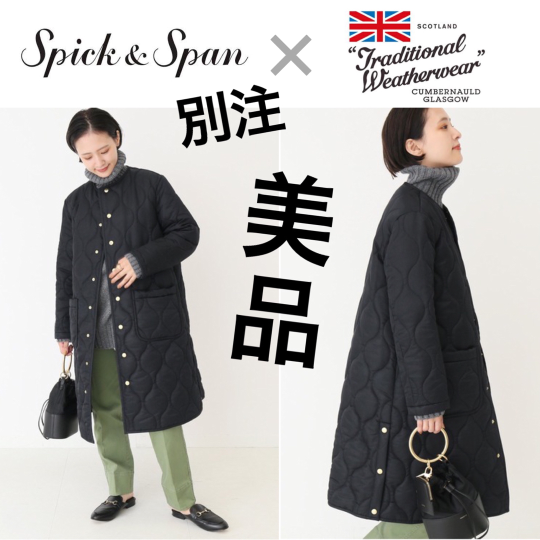 【美品】TRADITIONAL WETHERWEAR キルティングコート　黒　S