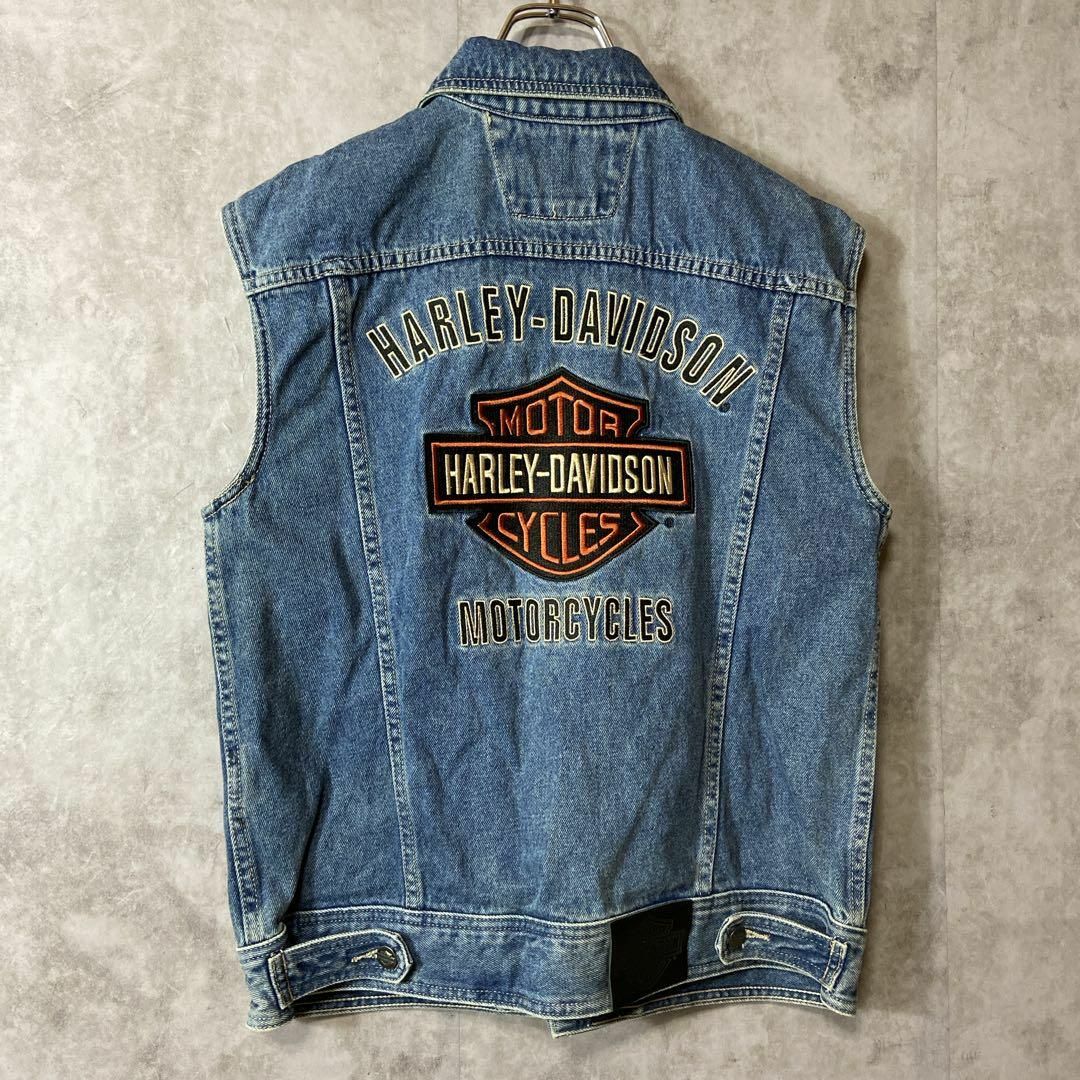 Harley Davidson   背面ビッグ刺繍ロゴ◎ハーレーダビッドソン古着