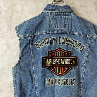 Harley Davidson - 【背面ビッグ刺繍ロゴ◎】ハーレーダビッドソン古着