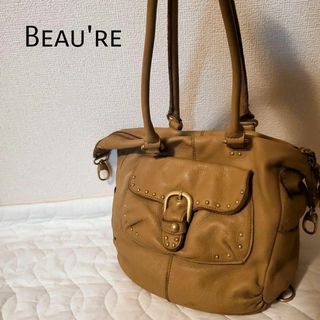 ビューレ(Beaure)のレア✨Beau're ビューレ セミショルダーバッグ/トートバッグ ブラウン(ショルダーバッグ)