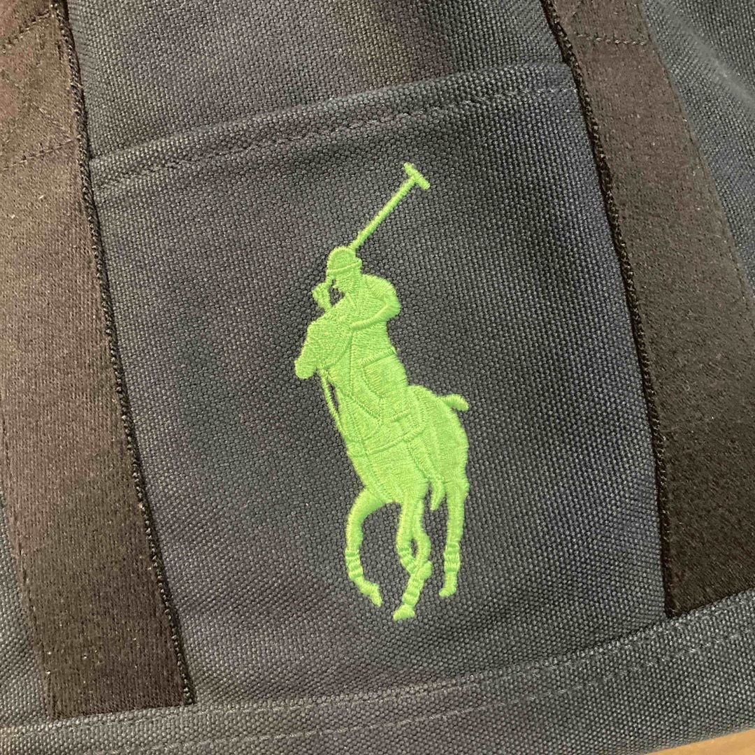 【美品】POLO ラルフローレン 帆布 キャンパス トートバッグ 刺繍ロゴ 濃紺 4