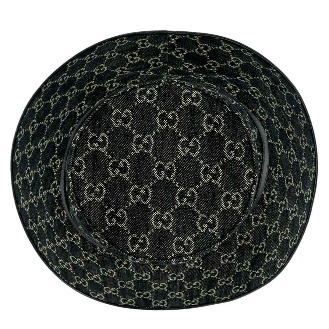 Gucci - グッチ GGデニム ワイドブリム ハット 帽子 M 57cm コットン