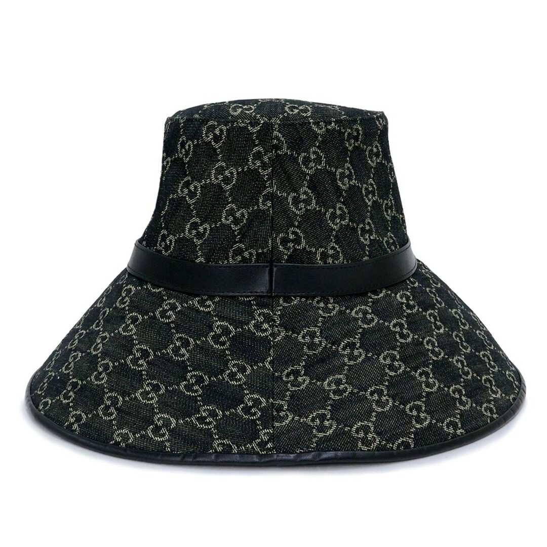 Gucci - グッチ GGデニム ワイドブリム ハット 帽子 M 57cm コットン