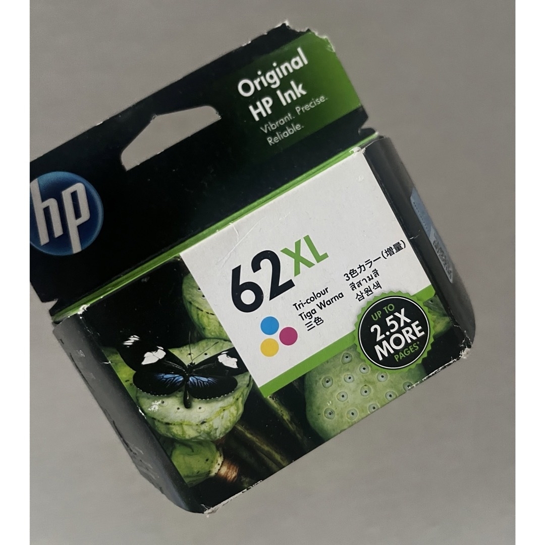 HP(ヒューレットパッカード)のOriginal HP Ink 62XL 3色カラー増量インク インテリア/住まい/日用品のオフィス用品(オフィス用品一般)の商品写真