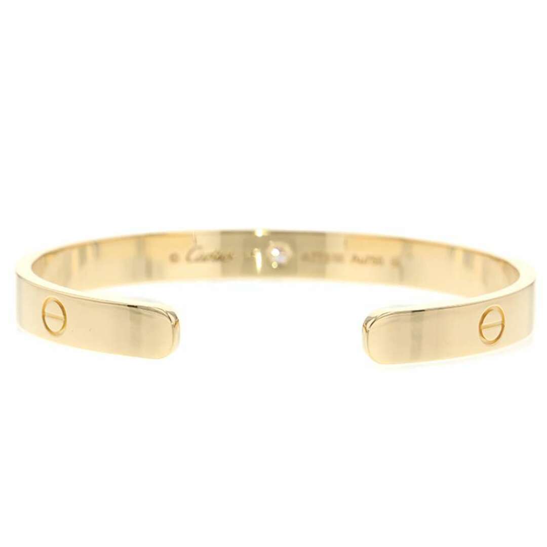 カルティエ CARTIER ラブ オープン バングル 18金 K18イエローゴールド ダイヤモンド レディース オシャレ カルティエブレスレット 太め 太い ジュエリー 腕輪 バングルレディース ブランド 一粒ダイヤ シンプル k18ブレスレット 品