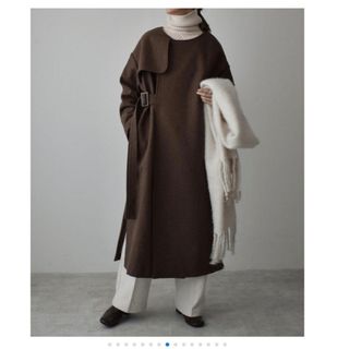 TODAYFUL ロングコート ウール ブラウン M 古着-