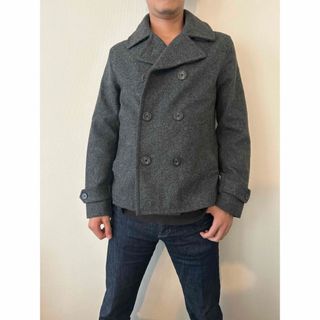 Men's Bigi  FIRST メルトンウール　ピーコート　チャコールグレー