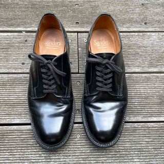 【新品未使用】 サンダース SANDERS 革靴 ビジネスシューズ JACKSON PLAIN GIBSON SHOE 1955AS 【UK9：約27.5cm/NAVY】