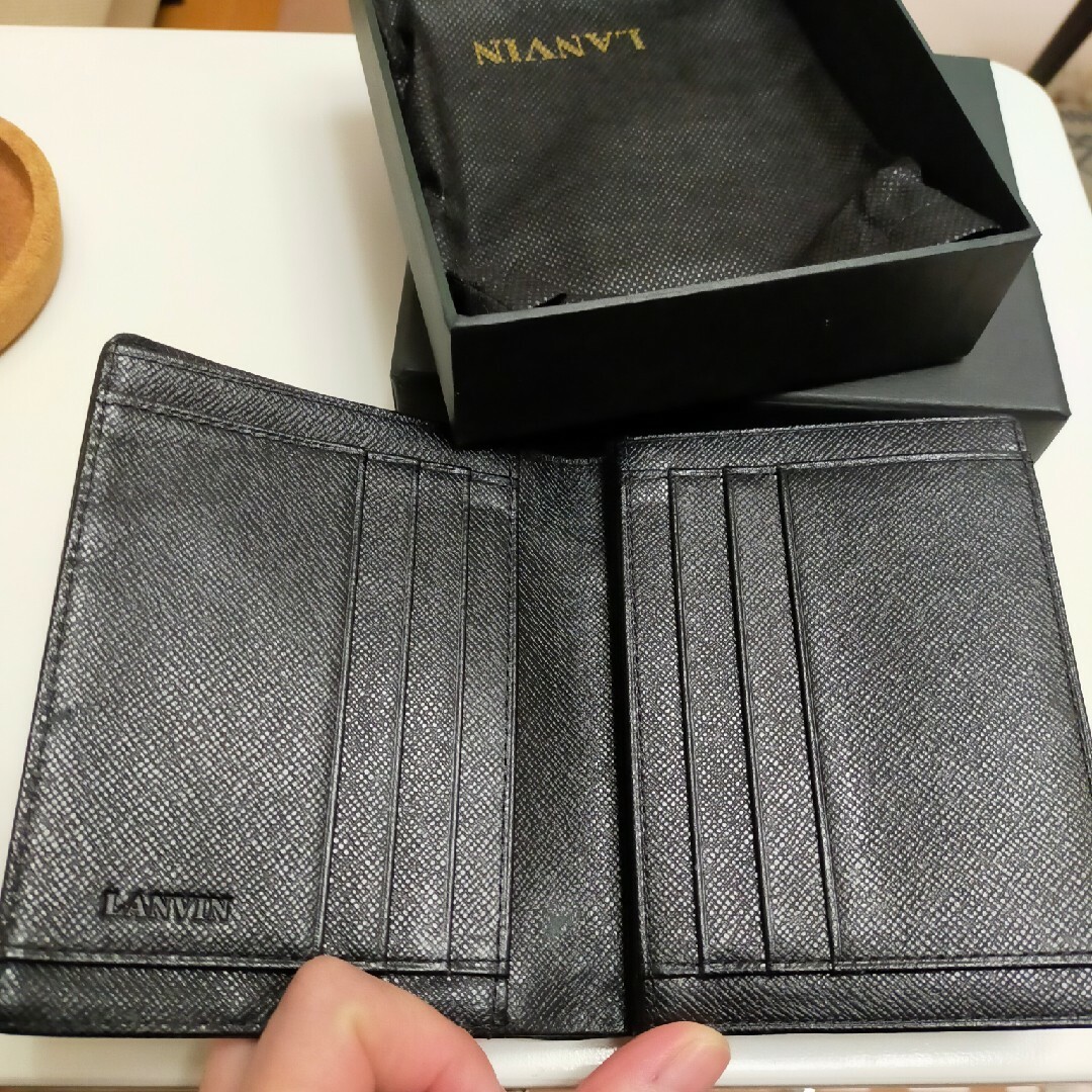LANVIN(ランバン)の【美品】LANVIN ランバン　2つ折財布(黒) メンズのファッション小物(折り財布)の商品写真