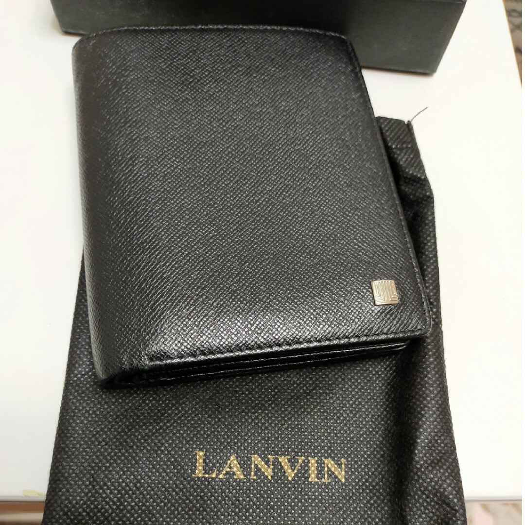 LANVIN(ランバン)の【美品】LANVIN ランバン　2つ折財布(黒) メンズのファッション小物(折り財布)の商品写真
