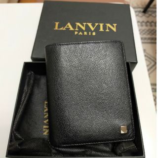 ランバン(LANVIN)の【美品】LANVIN ランバン　2つ折財布(黒)(折り財布)