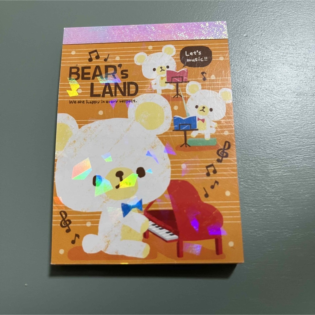 CRUX(クラックス)のBEAR's LAND くま　メモ帳 インテリア/住まい/日用品の文房具(ノート/メモ帳/ふせん)の商品写真