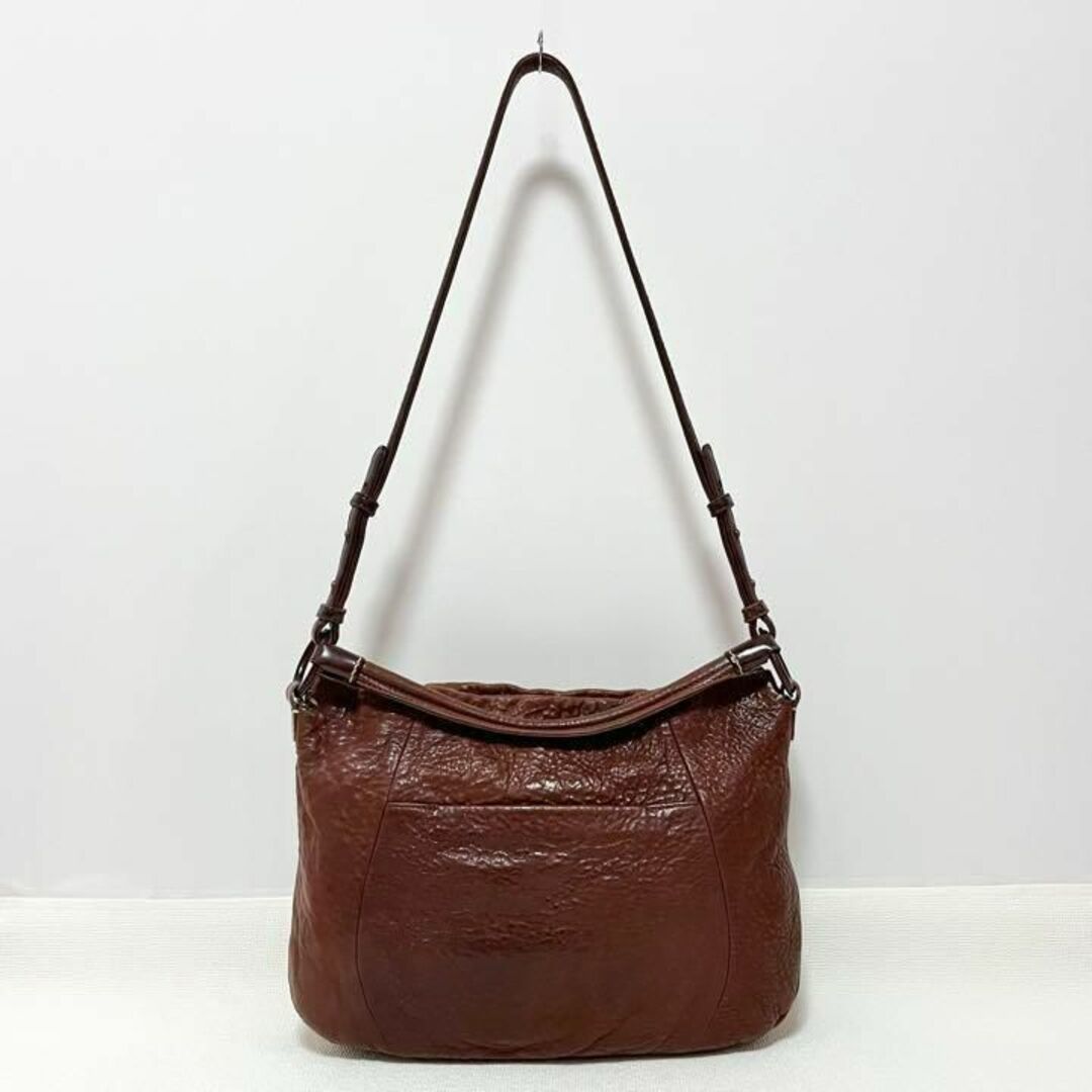 genten - genten ゲンテン シープ レザー 本革 ショルダー バッグ 美品
