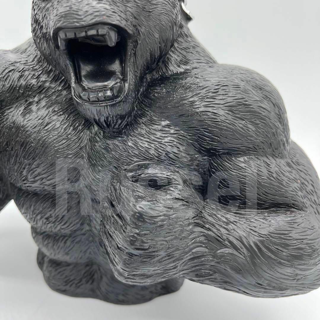 目立 ブラック黒 指立てヤンキーゴリラ オブジェ 置物 目立 ブラック黒 指立てヤンキーゴリラ オブジェ 置物
