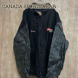 CANADA SPORTSWEAR カナダスポーツ スタジャン 異素材切替