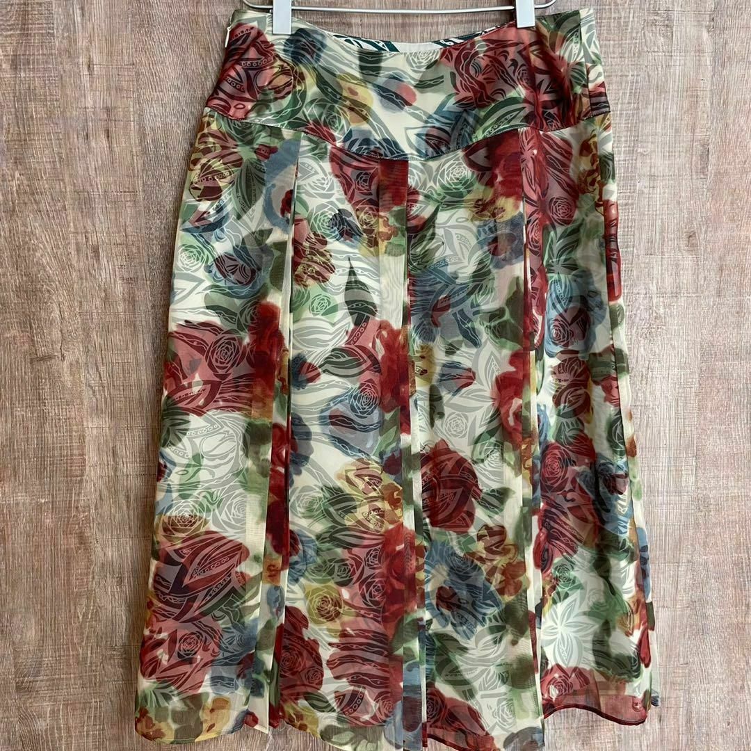 GIANNI LO GUIDICE ジャンニロジュディチェ　プリーツスカート40 レディースのスカート(ひざ丈スカート)の商品写真