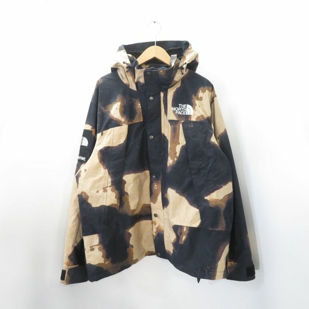 Supreme×THE NORTH FACE 21aw Bleached Denim Print Mountain Jacket