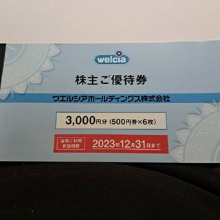 ウエルシア株主優待券3,000円分(その他)