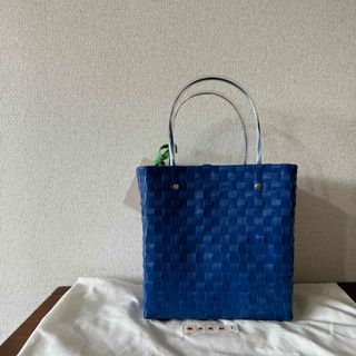 MARNI MARKET アニマルバスケット バッグ ブルーライオン