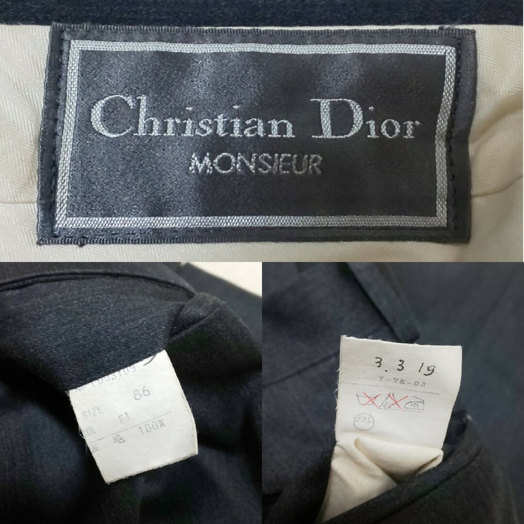 極美品/希少 Christian Dior ダブルセットアップスーツ CDロゴ釦