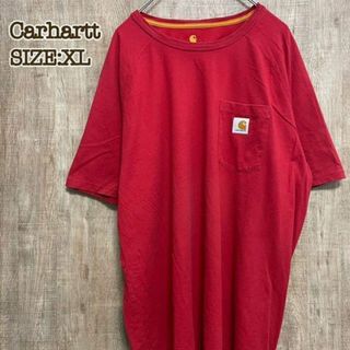 カーハート(carhartt)のcarhartt カーハート　ポケットT　ワンポイントロゴ　レッド　XL(Tシャツ/カットソー(半袖/袖なし))