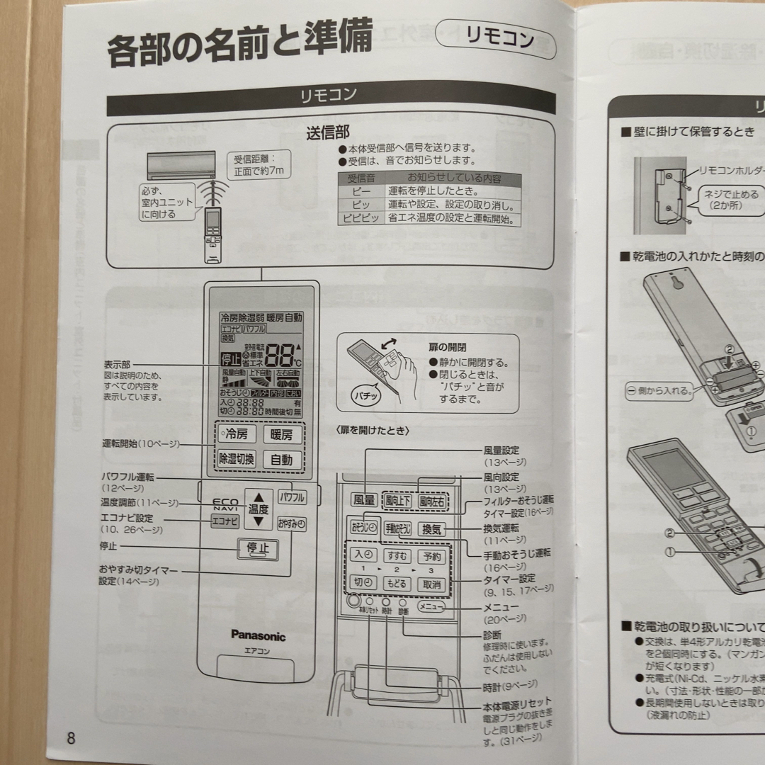 Panasonic(パナソニック)のパナソニック ルームエアコン用リモコン A75C3609 スマホ/家電/カメラの冷暖房/空調(エアコン)の商品写真