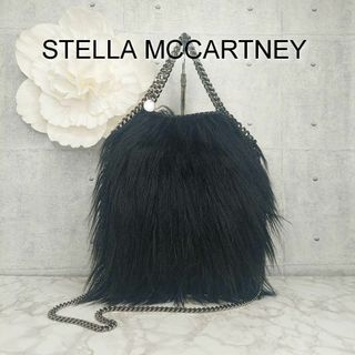 ステラマッカートニー Stella McCartney ショルダーバッグ 斜め掛けショルダーバッグ 合成皮革/フェイクファー ブラック×ベージュ レディース 送料無料 h29865f