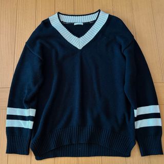 GU バイカラークリケットセーター コットンブレンド S