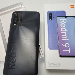 シャオミ(Xiaomi)の★● Xiaomi Redmi 9T 4GB64GB グレイ 画面割れあり ●★(スマートフォン本体)