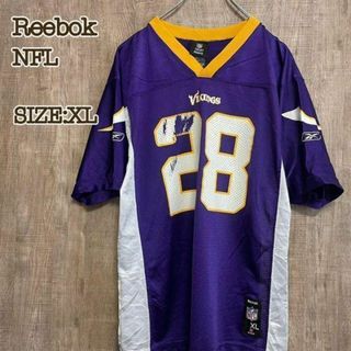 リーボック(Reebok)のReebokリーボックNFLミネソタ・バイキングス　ゲームシャツ　パープル　XL(Tシャツ/カットソー)