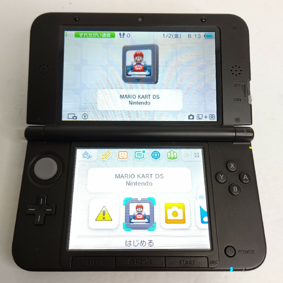 Nintendo　ニンテンドー3DS LL シルバー×ブラック　画面極美品任天堂
