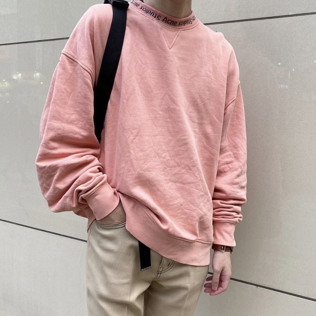 acne studios リブ ロゴ スウェット アクネ