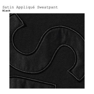 Supreme - supreme Satin Appliqué Sweatpant 黒 Lサイズの通販 by ...