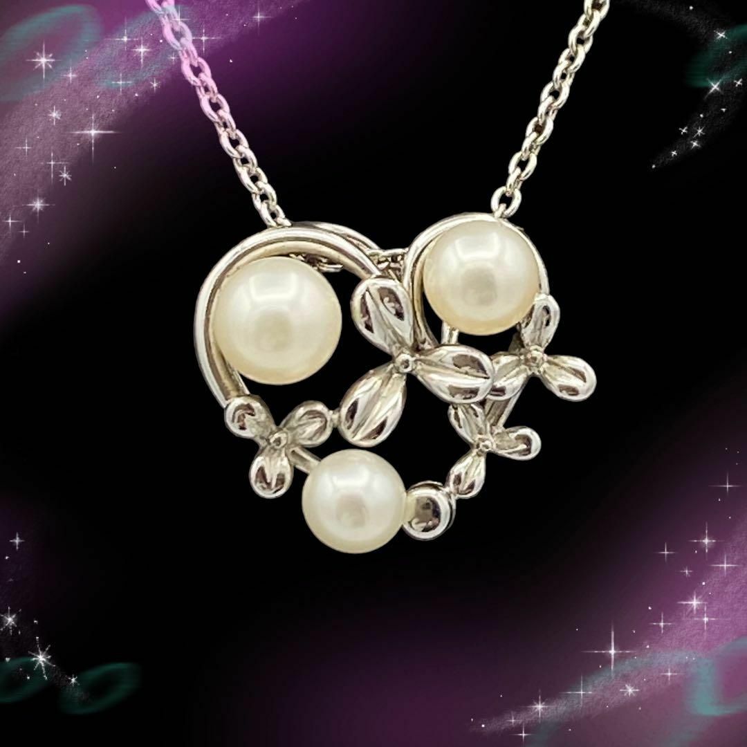 TASAKI - 《超美品》 タサキ フラワー ハート パール ネックレス SV925