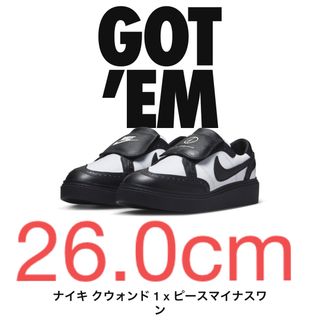 ナイキ(NIKE)のピースマイナスワン × ナイキ クウォンド1 ブラックアンドホワイト26.0cm(スニーカー)