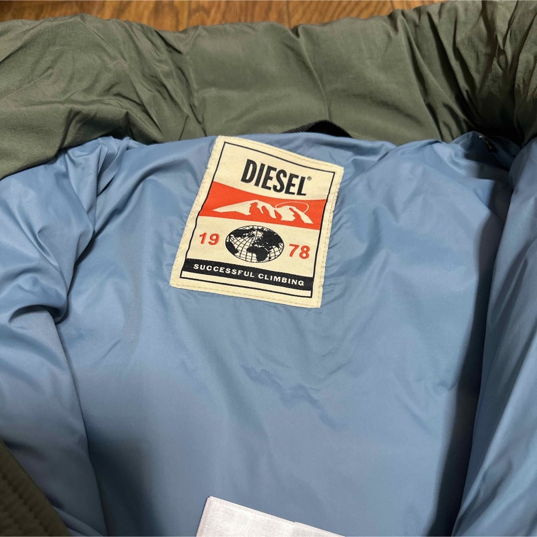 DIESEL カーキダウンコートフード付きカナダグース