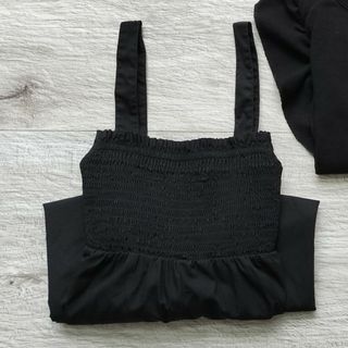 ザラキッズ(ZARA KIDS)のZARAキッズ:シャーリングサロペット122cm(ワンピース)