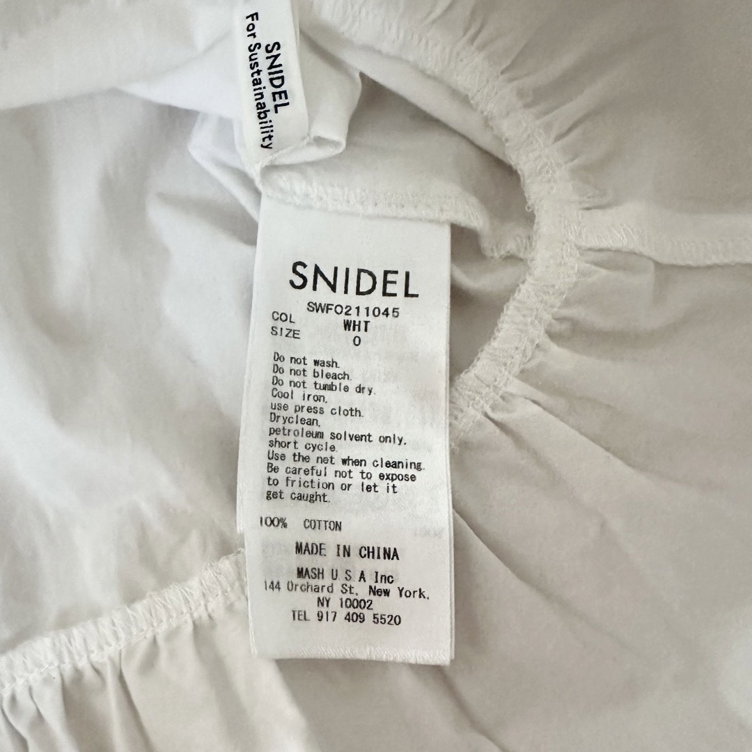 SNIDEL(スナイデル)のORGANICSボリュームミニワンピース　スナイデル　snidel ワンピース レディースのワンピース(ミニワンピース)の商品写真