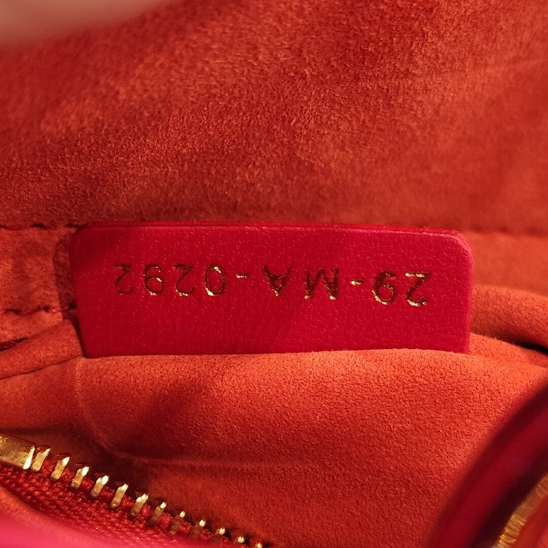 Christian Dior(クリスチャンディオール)のDior レディディオール My ABC スモール バッグ レッド 美品 レディースのバッグ(ハンドバッグ)の商品写真