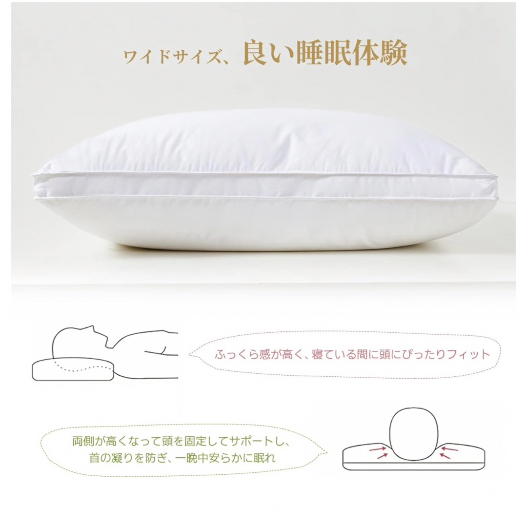 ❤️新品・未使用❤️枕1個➕枕カバー2枚 インテリア/住まい/日用品の寝具(枕)の商品写真