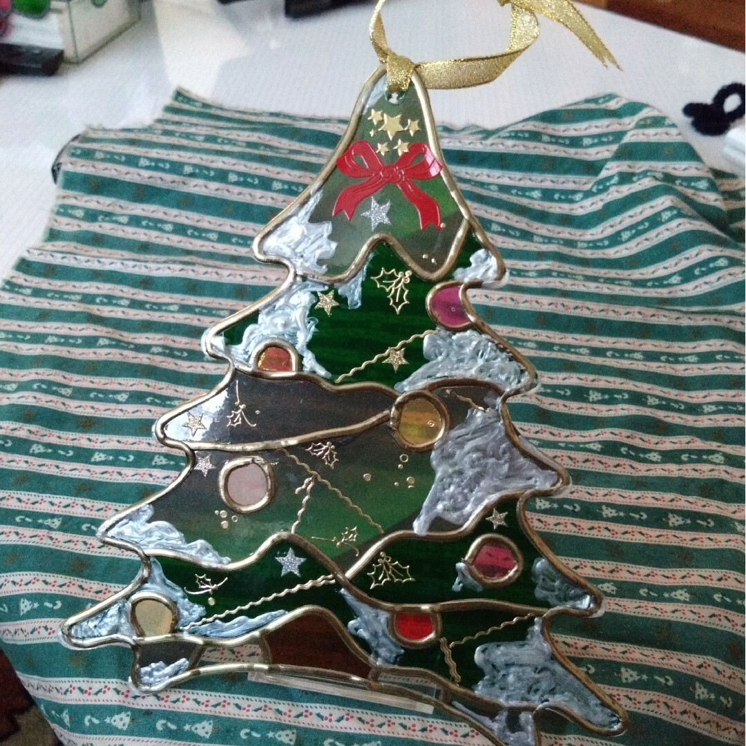 クリスマスツリー🎄グラスアート☆ハンドメイド | フリマアプリ ラクマ グラスアート作品????クリスマスツリー????ハンドメイド