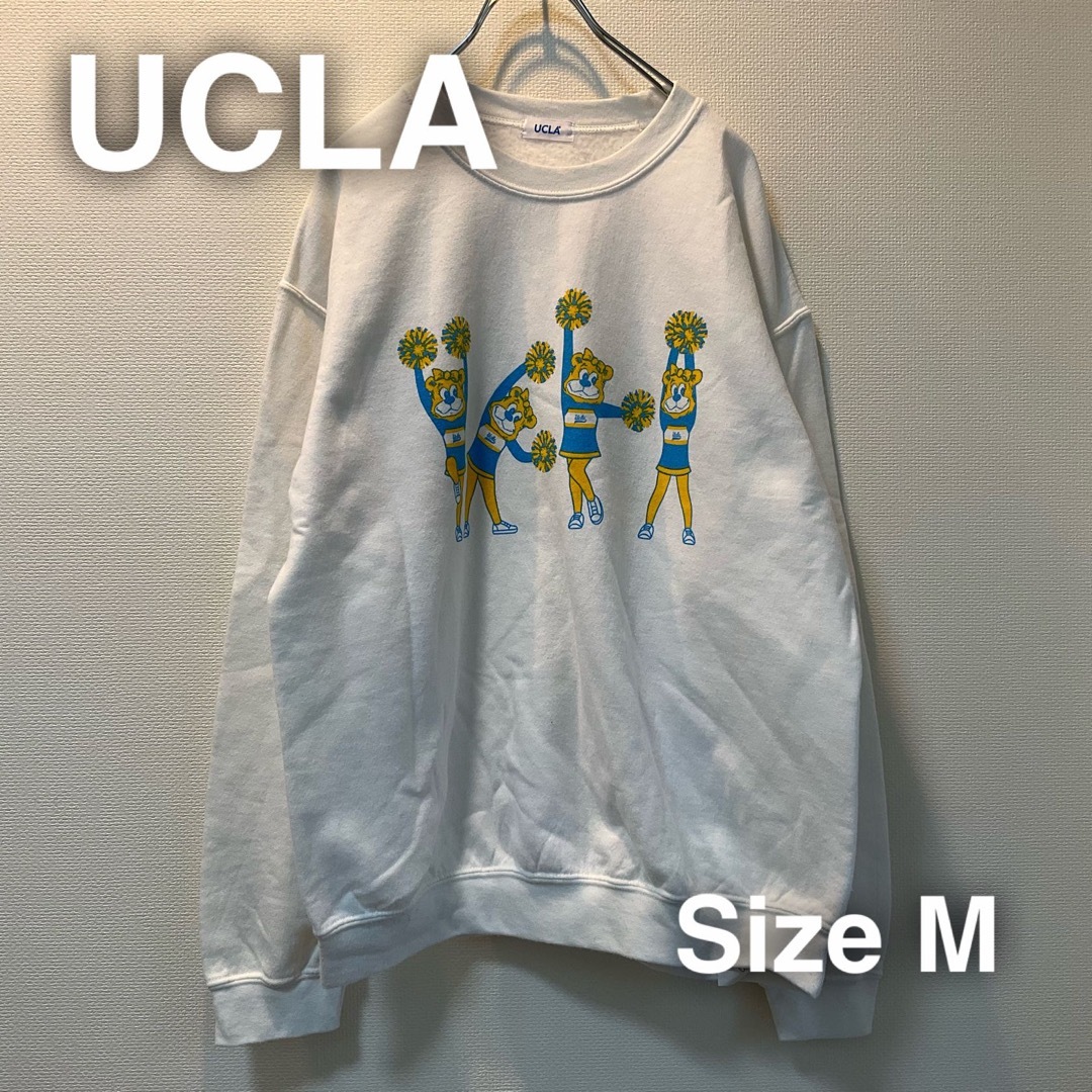 UCLA ユーシーエルエー　スウェット　M ホワイト　白　バックプリント　大学