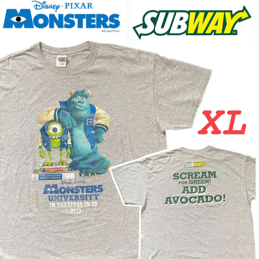 Disney PIXAR  SUBWAY 協賛コラボTシャツ XL Tee