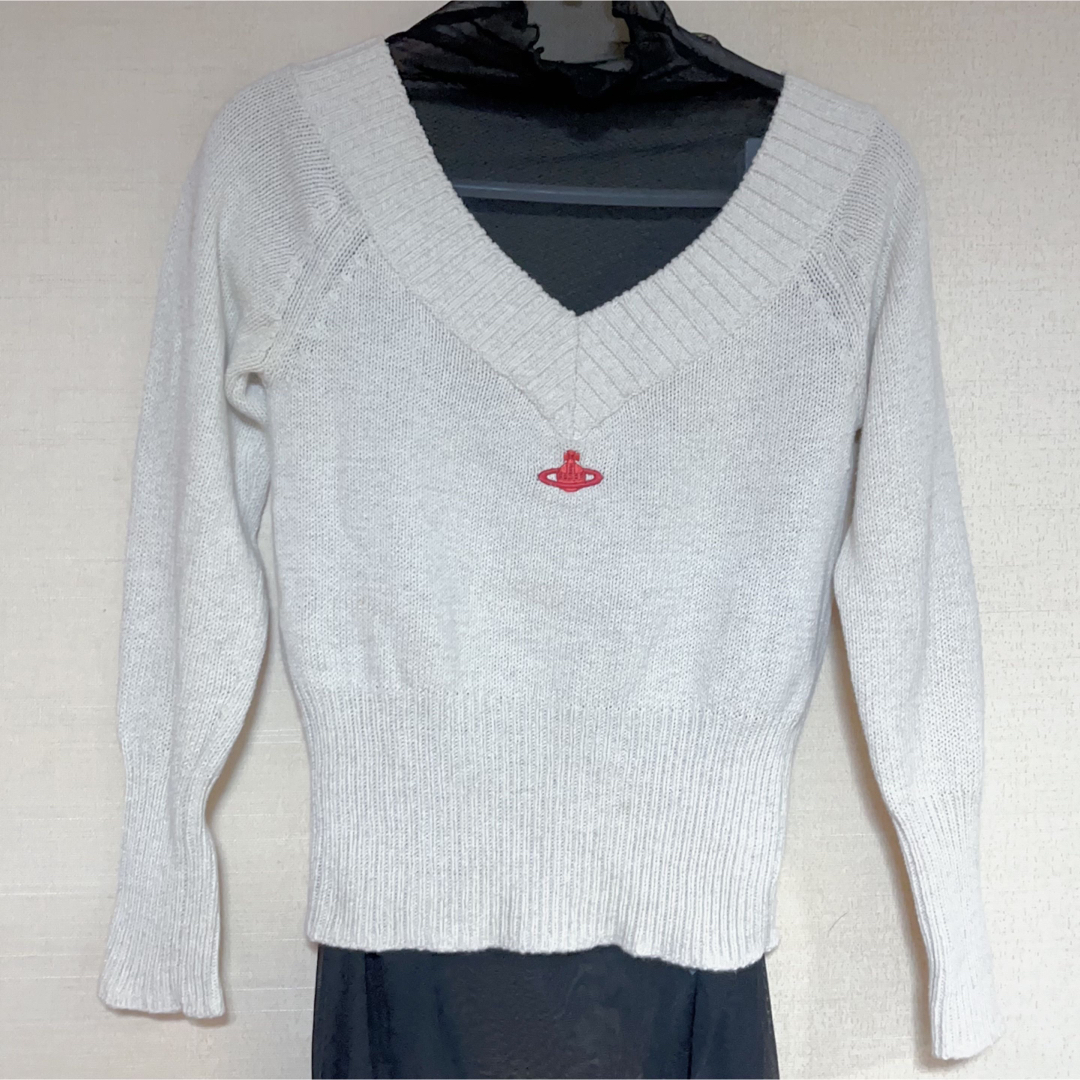 Vivienne Westwood ワンポイント Vネック セーター-