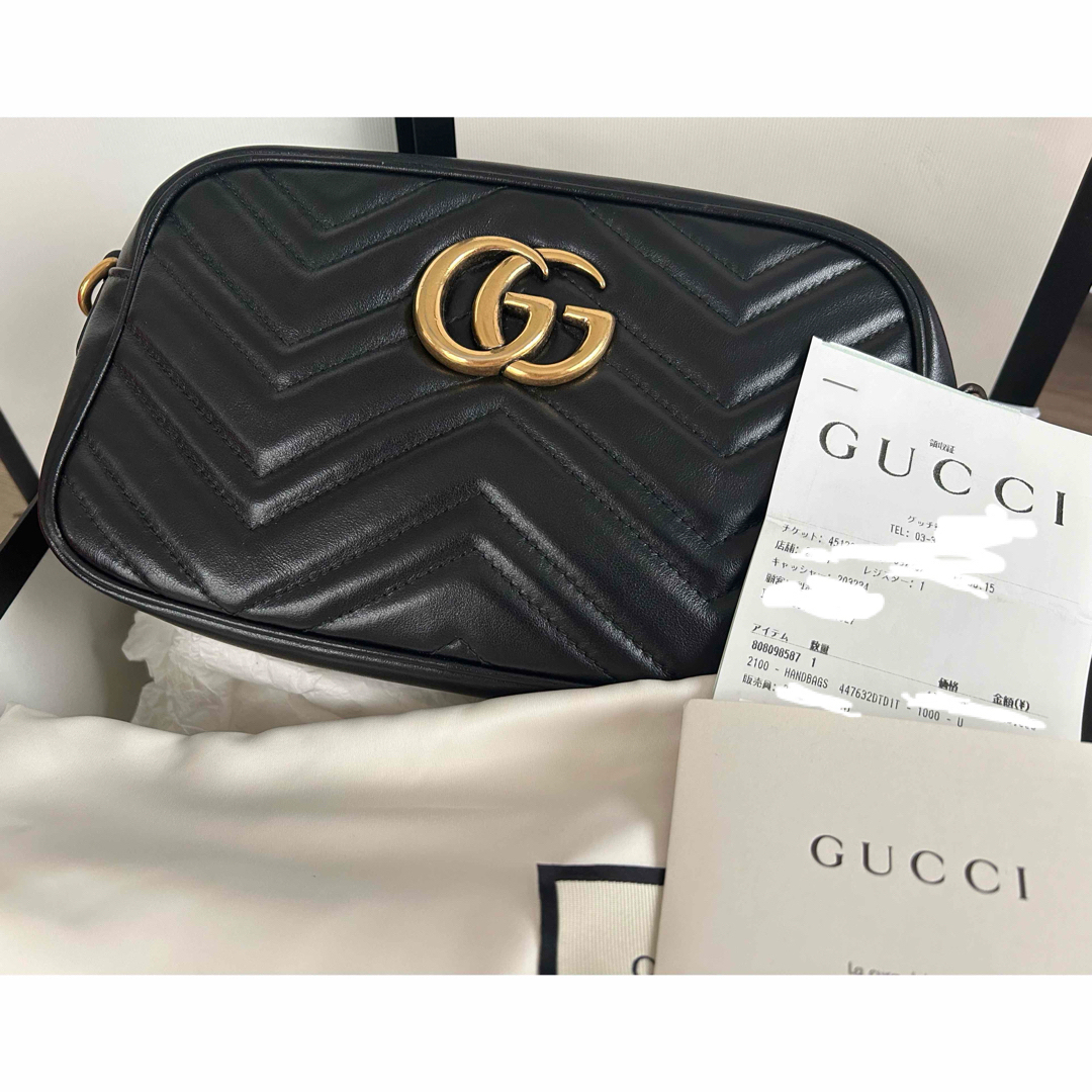 Gucci - 美品!正規品 GUCCI チェーン ショルダーバッグ GGマーモント
