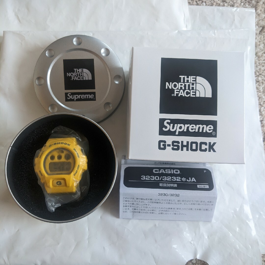 最安値 supreme G-SHOCK The North Face イエロー